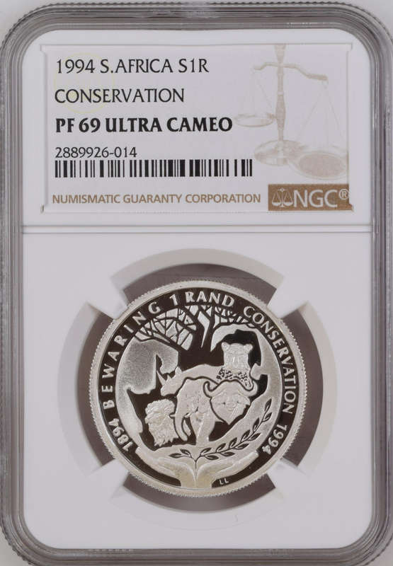 1994 SILVER RAND - CONSERVATION -PF69 ULTRA CAMEO - NGC GRADE
