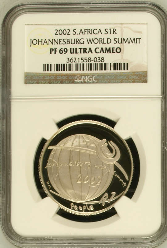 2002 SILVER RAND - WORLD SUMMIT - PF69 ULTRA CAMEO - NGC GRADE