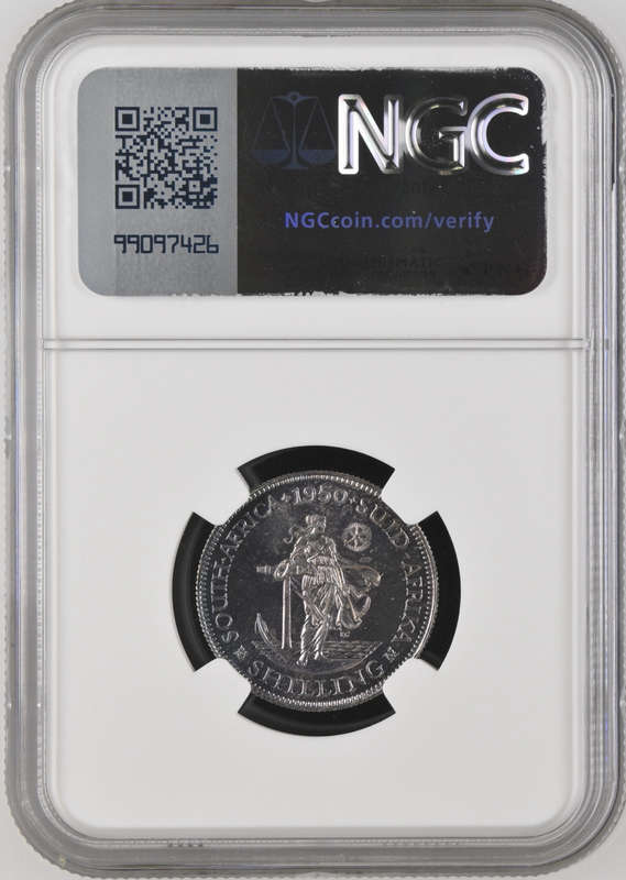 1950 SA 1 SHILLING - PF65 - NGC GRADE - MINTAGE 500