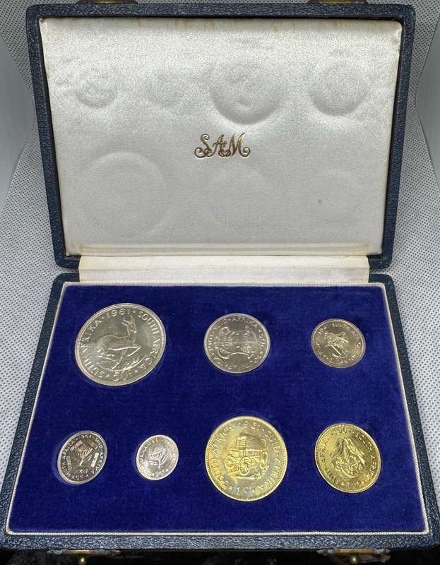 1961 RSA PROOF SET - SAMINT ISSUE IN ORIGINAL STATE & BOX