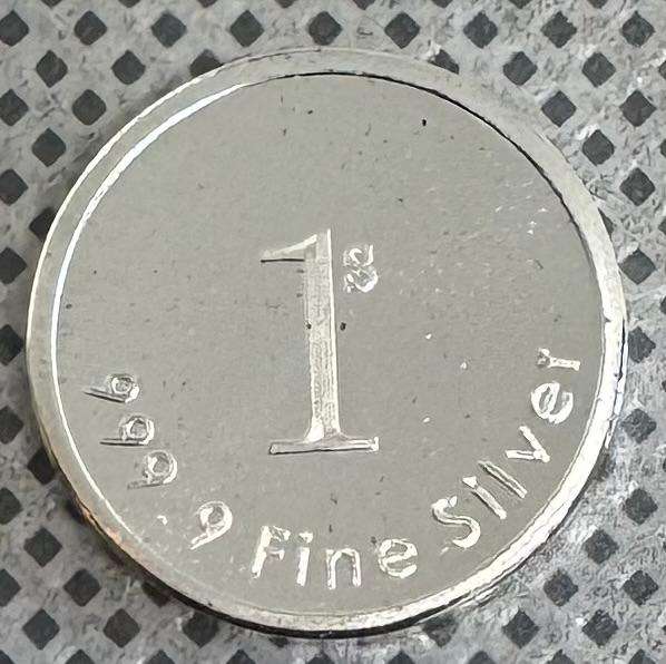 1/10oz 3.11gr SILVER 999.9 FINE - 1 SILVO 2025 - BULK TUBE OF 10's - CERTIFICATE INCLUDED