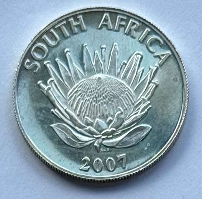 2007 SILVER RAND PROTEA - MANDELA PEACE PRIZE - UNC