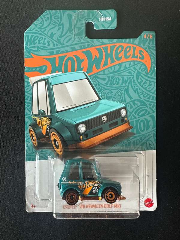 2024 Hot Wheels Pearl and Chrome 56th Anniversary Tooned Volkswagen Golf MK1