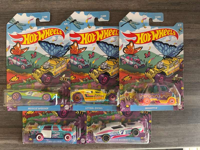 2025 Hot Wheels Spring Collection Complete Set (5 Cars)
