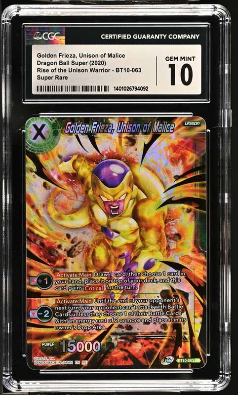 Dragon Ball Super - Golden Frieza, Unison of Malice (BT10-063) - Graded - CGC 10