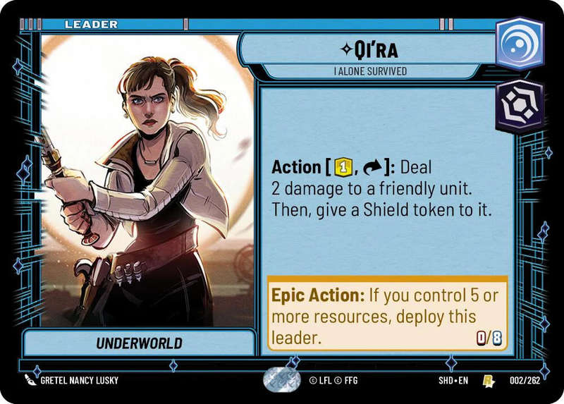 Star Wars Unlimited Qi'ra - I Alone Survived (002/262) [Leader Unit]