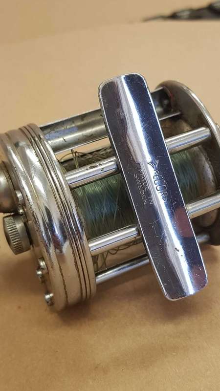 Record No 1800 fishing reel.  Made by ABU in Sweden.