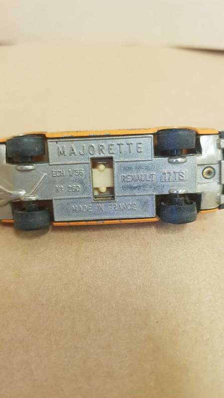Die cast toy car. Majorette. Renault's 17TS. 1:56 scale. Made in France.