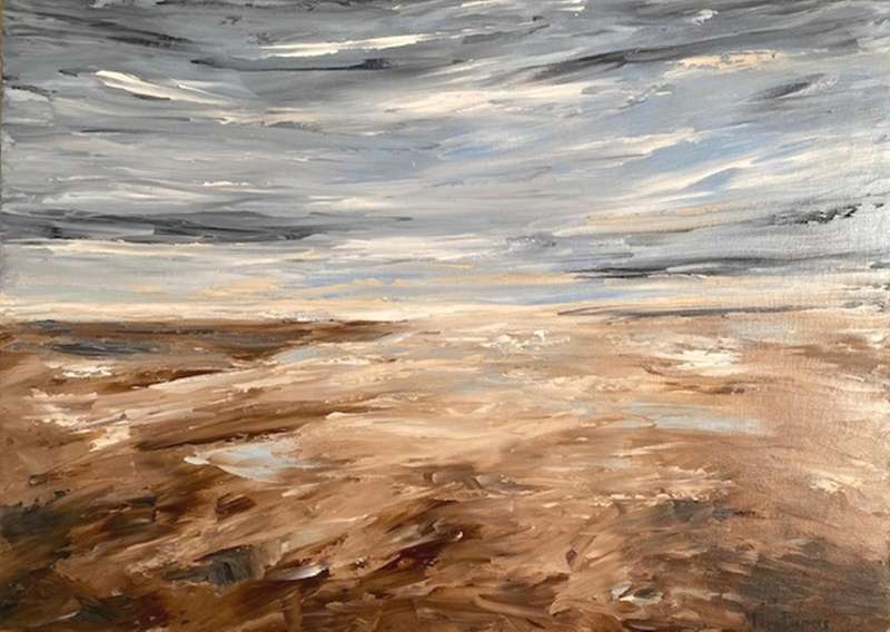 A Cloudy Day, oil painting