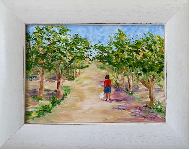 A Stroll in The Park, New Frame oil painting