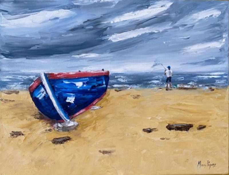 Boat on the Beach Oil Painting