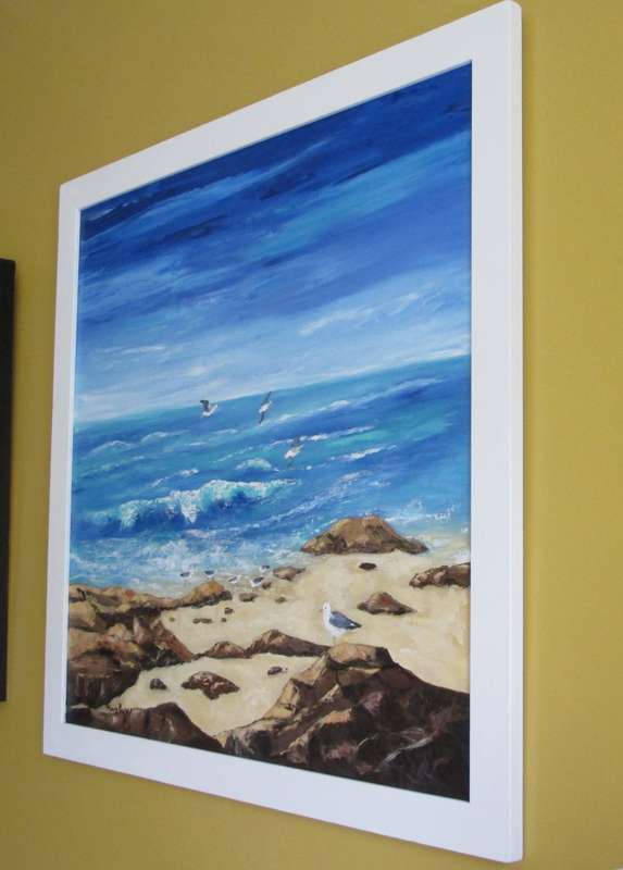 By The Sea, framed oil Painting