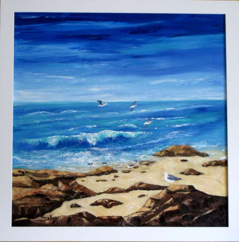 By The Sea, framed oil Painting
