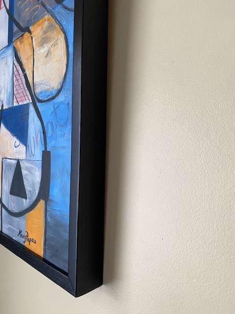 Action Needed, framed oil painting