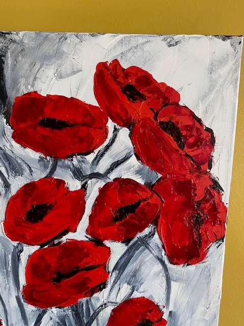 Poppies, oil painting