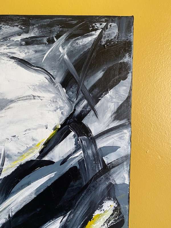 Arum Lilies, acrylic painting
