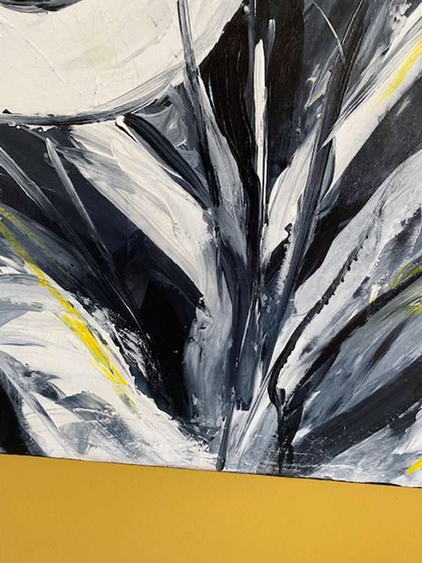 Arum Lilies, acrylic painting