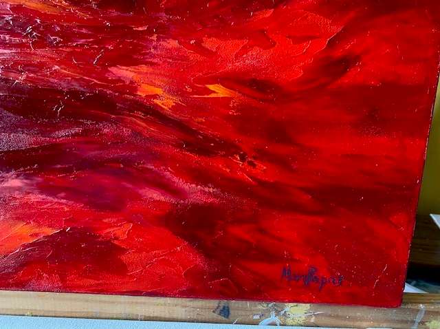 Fire in the Sky, Oil Painting