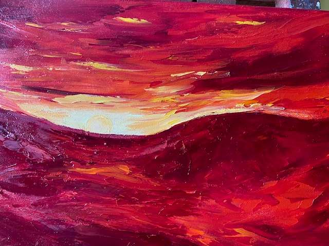 Fire in the Sky, Oil Painting
