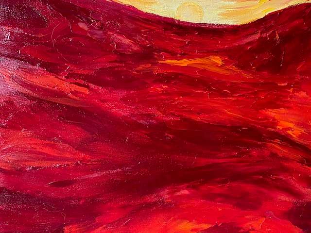 Fire in the Sky, Oil Painting