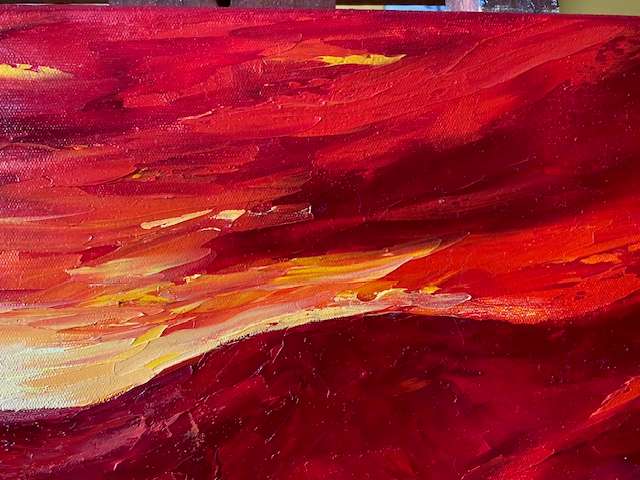 Fire in the Sky, Oil Painting