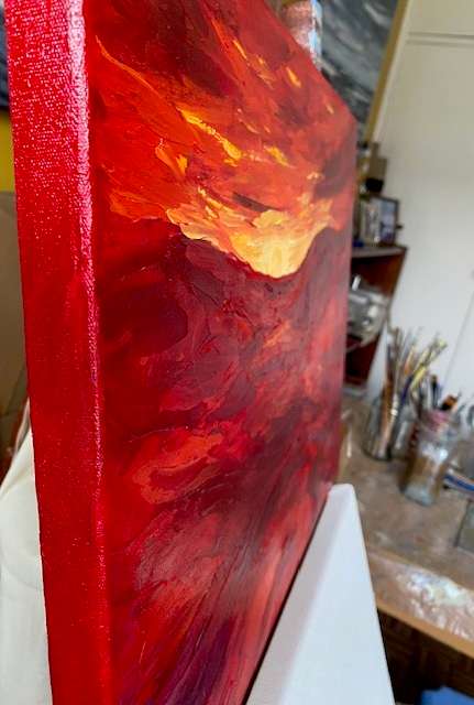 Fire in the Sky, Oil Painting