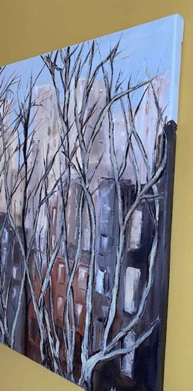 City Trees, oil painting