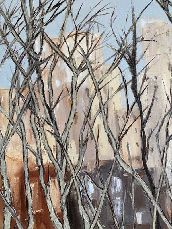 City Trees, oil painting