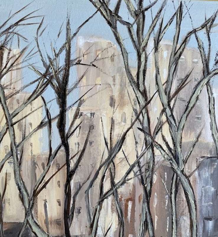 City Trees, oil painting
