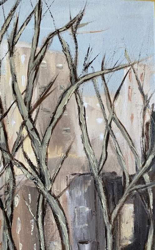 City Trees, oil painting