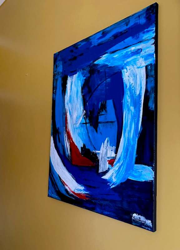 Ocean Blue, acrylic painting
