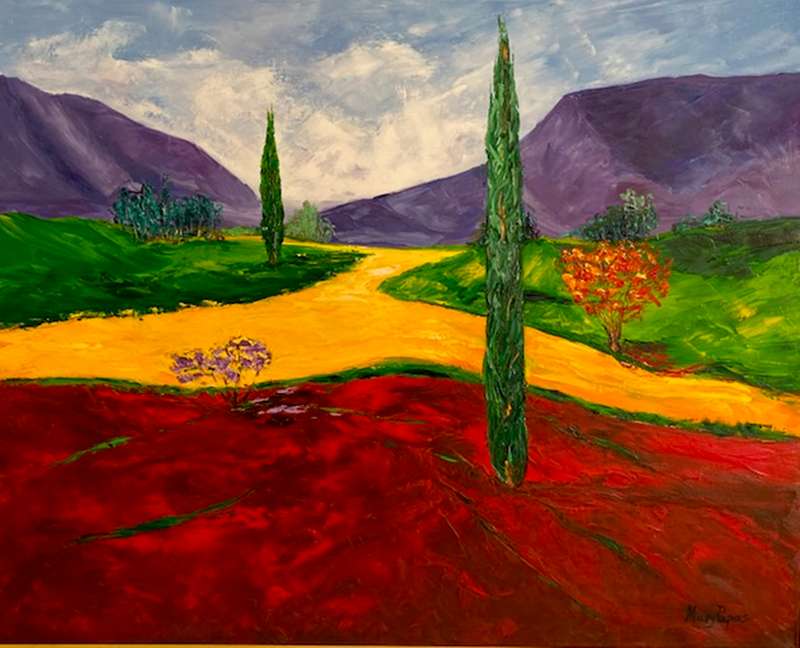 In the Country 3, oil painting on special
