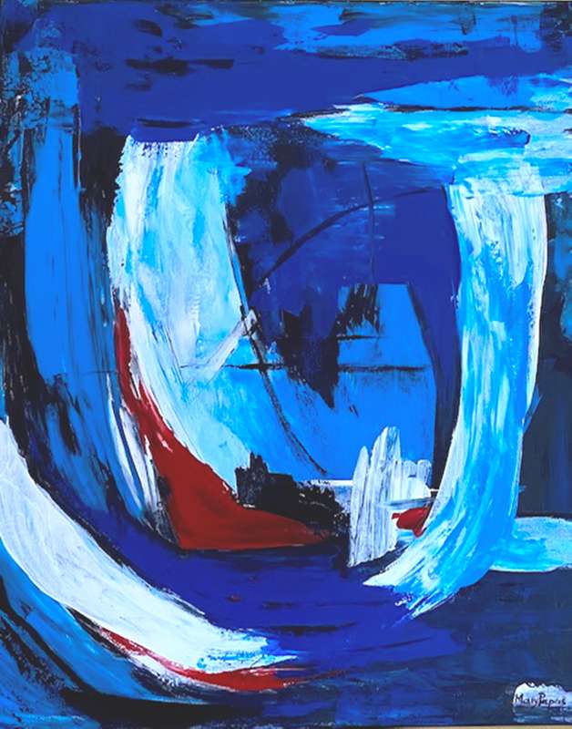 Ocean Blue, acrylic painting