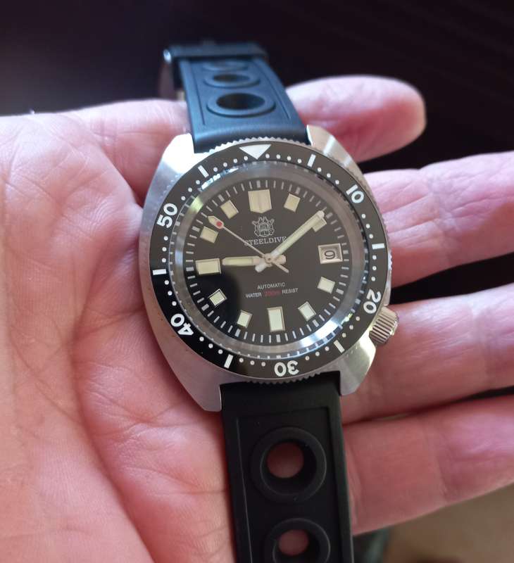 New-Steeldive Turtle 200m diver with Seiko NH35A movement