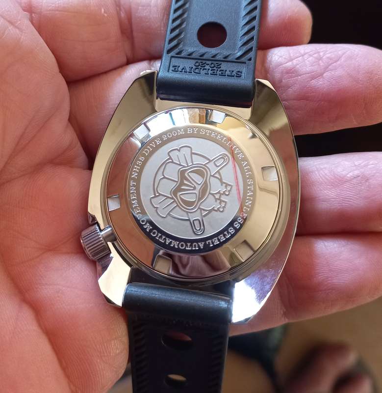 New-Steeldive Turtle 200m diver with Seiko NH35A movement