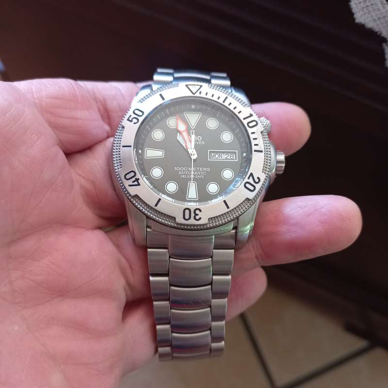 RATIO FREE DIVER 1000M Helium Safety Valve-Seiko Automatic NH36A Day date