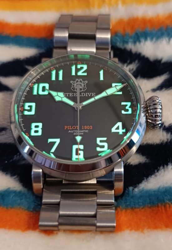 Steeldive SD1903 Pilot 200m - SEIKO NH35A 24 JEWELS AUTOMATIC MVT