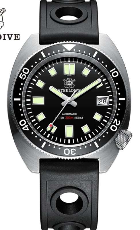 New-Steeldive Turtle 200m diver with Seiko NH35A movement
