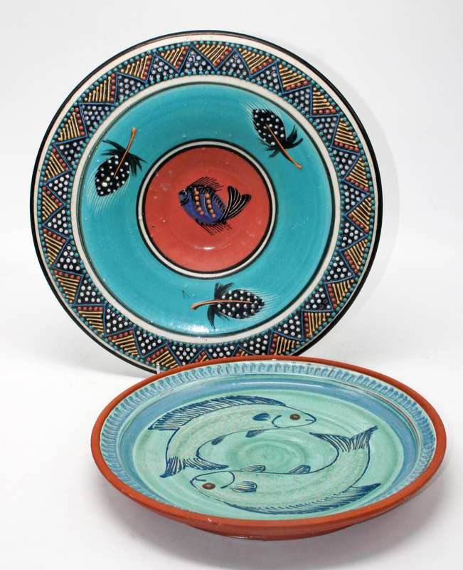 2005 Mfuneko Dingiswayo art pottery bowl and studio pottery dish