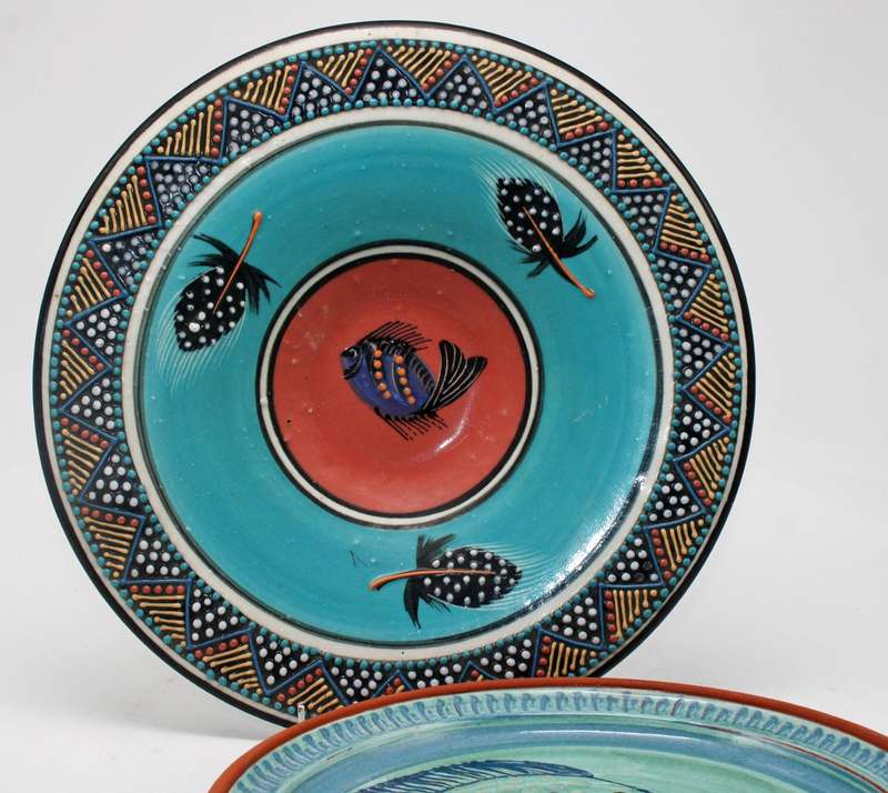 2005 Mfuneko Dingiswayo art pottery bowl and studio pottery dish