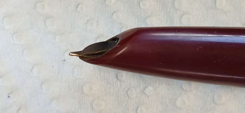 1966 VINTAGE PARKER 51 1/10 12ct R.GOLD CAP&BURGUNDY BODIED FOUNTAIN PEN