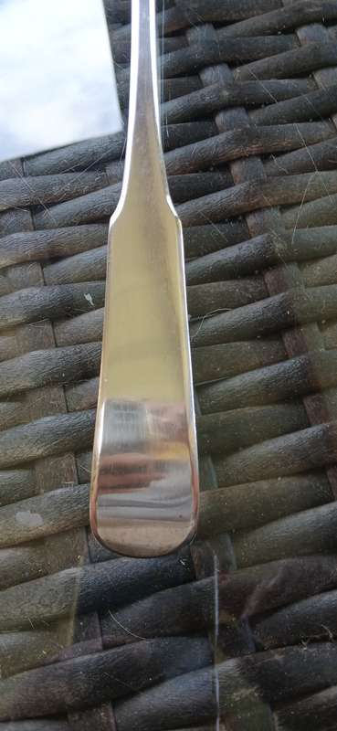 Cape silver Fiddle pattern soup ladle, Johannes Combrink, early 19th century