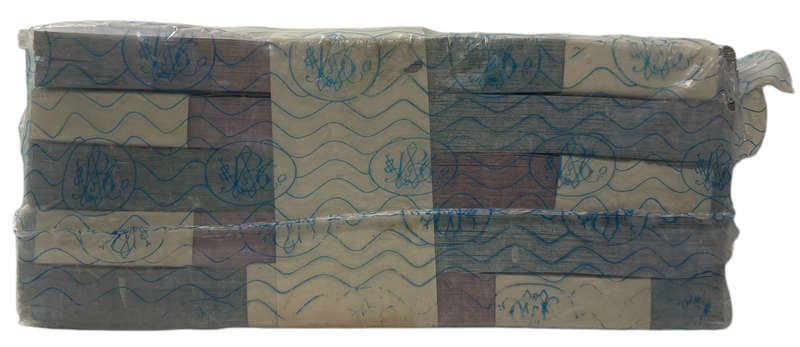 Scarce 500-Note brick of 1973 Angola 100 Escudos with official bank wrapper and issue note (50 000 E