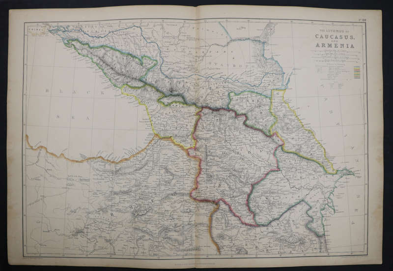 1859 The Isthmus Of Caucasus And Armenia by Edward Weller