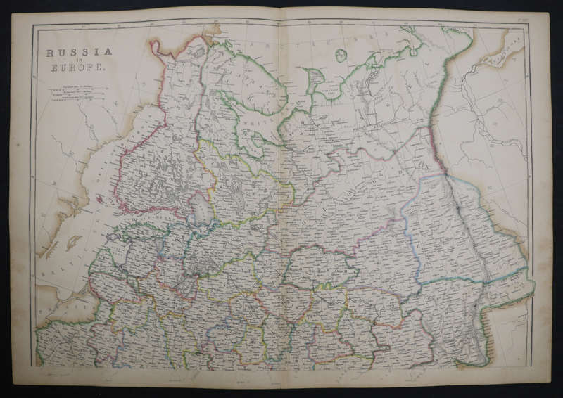1859 Russia In Europe 2 Map Pair by Edward Weller
