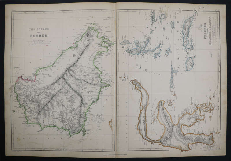 1859 The Islands Of Borneo and Celebes, And the Molucca Islands Map by Edward Weller