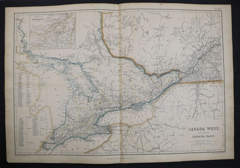 1859 Canada West And Part Of Canada East by J. W. Lowry