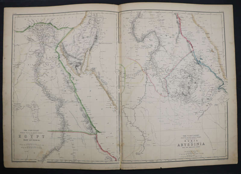 1859 Nubia With Abyssinia And The Adjacent Lands by W. Hughes
