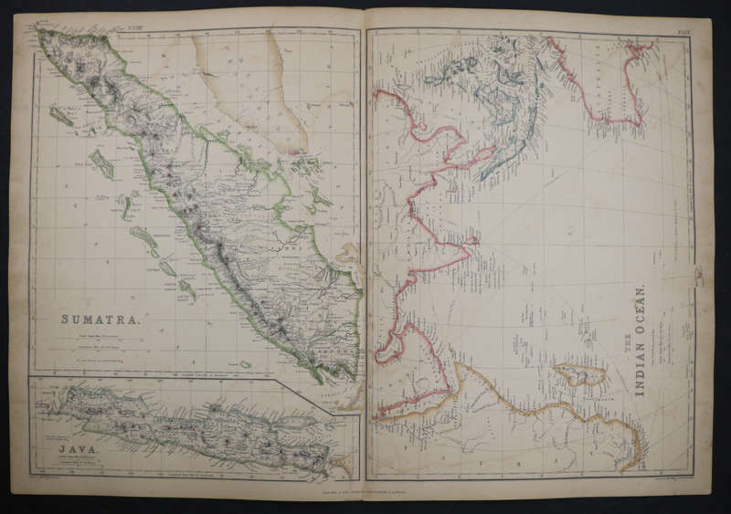 1859 Sumatra, Java and The Indian Ocean Map by Edward Welller