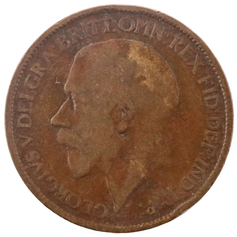Error 1914 Great Britain Half Penny, Die Transfer i.e. Progressive Indirect Design Transfer (Also kn